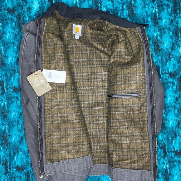 NWT Carhartt Jacket XXL J97 Grey Duck Fleece Lined - Picture 4 of 12